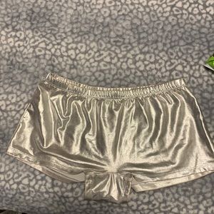 Metallic rave shorts!